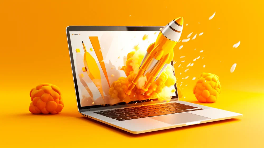 Especialistas analisando o código e as métricas de criação de sites de alta performance