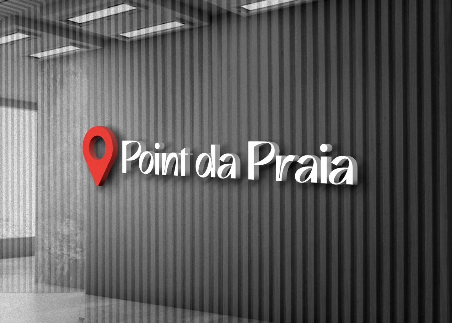 Design de logo moderno para o quiosque Point da Praia, destacando a identidade visual voltada para o ramo de bares e restaurantes.