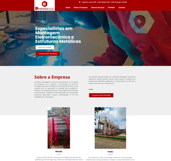 Criação de Site para Montagem Eletromecânica: Autoridade Industrial