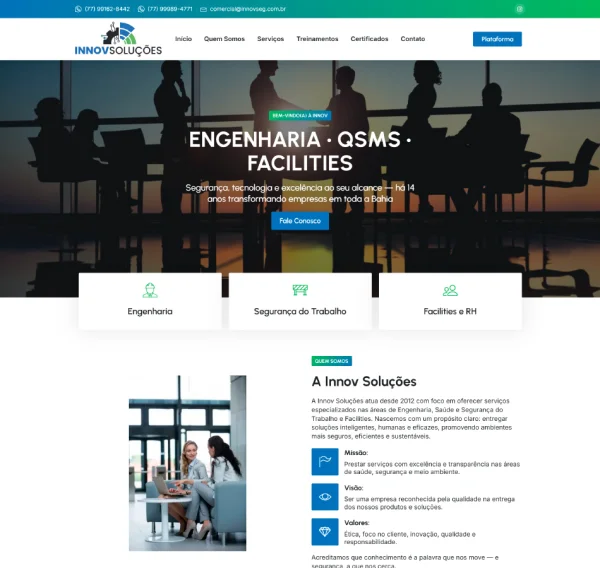 Criação de Site para Engenharia e Assessoria: Autoridade e Segurança