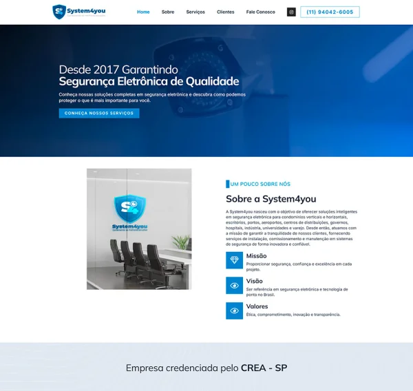 Criação de Site para Segurança Eletrônica: Autoridade e Conversão