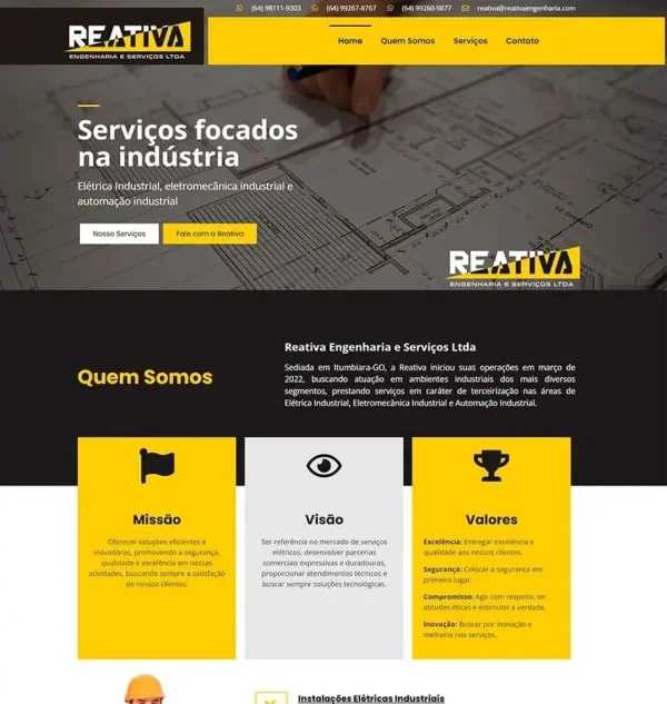 Criação de Site para Engenharia: Autoridade e Performance Industrial