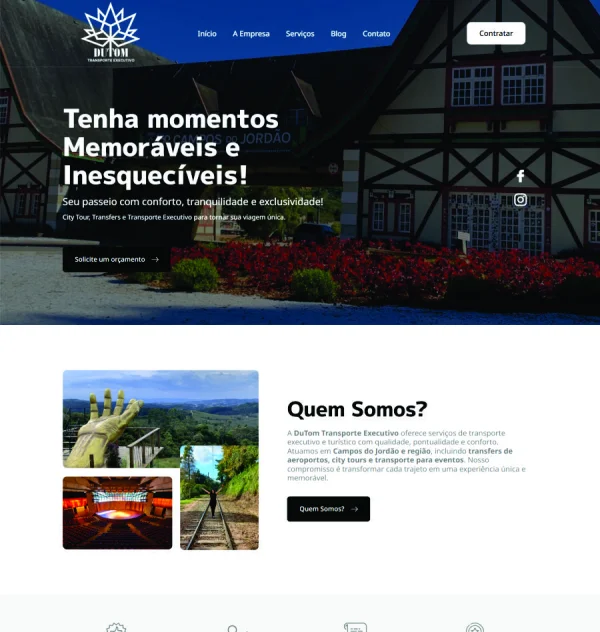 Criação de Site para Transporte Executivo: Luxo e Exclusividade em Campos do Jordão