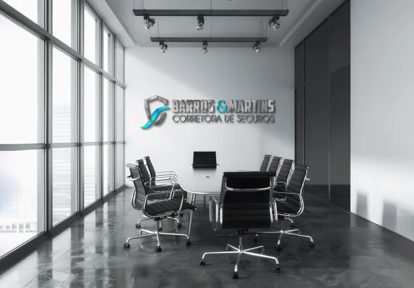 Criação de Logo para Seguros Barros & Martins: Solidez e Autoridade