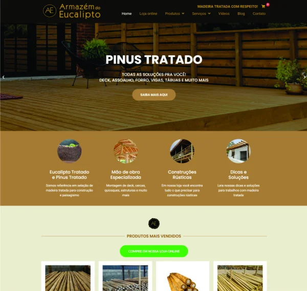 Criação de Loja Virtual para Venda de Madeiras: Expansão e Vendas Online