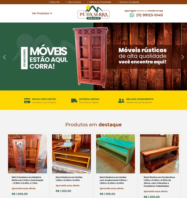 Criação de Loja Virtual para Móveis Rústicos: Design e Conversão
