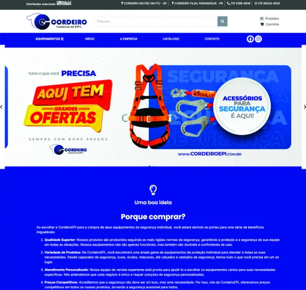 Criação de Loja Vitrine para EPI: Mais Credibilidade e Vendas