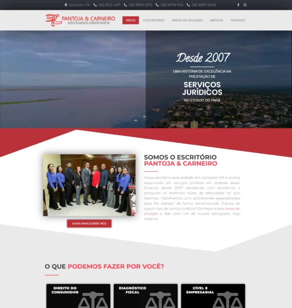 Criação de Site para Advocacia Pantoja e Carneiro: Autoridade Digital