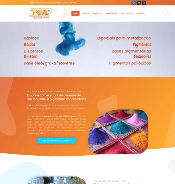 Criação de Sites Profissionais para Fábrica de Corantes: Mais Vendas B2B