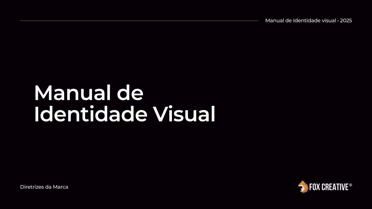Capa preta minimalista do Manual de Identidade Visual da marca MOCMAN criado pela Fox Creative.