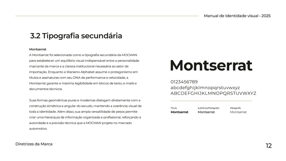 Regras de uso da fonte tipográfica secundária recomendada para textos longos e de apoio da marca.